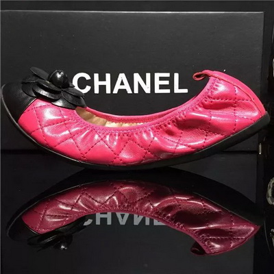 CHANEL Shallow mouth flat shoes Women--064